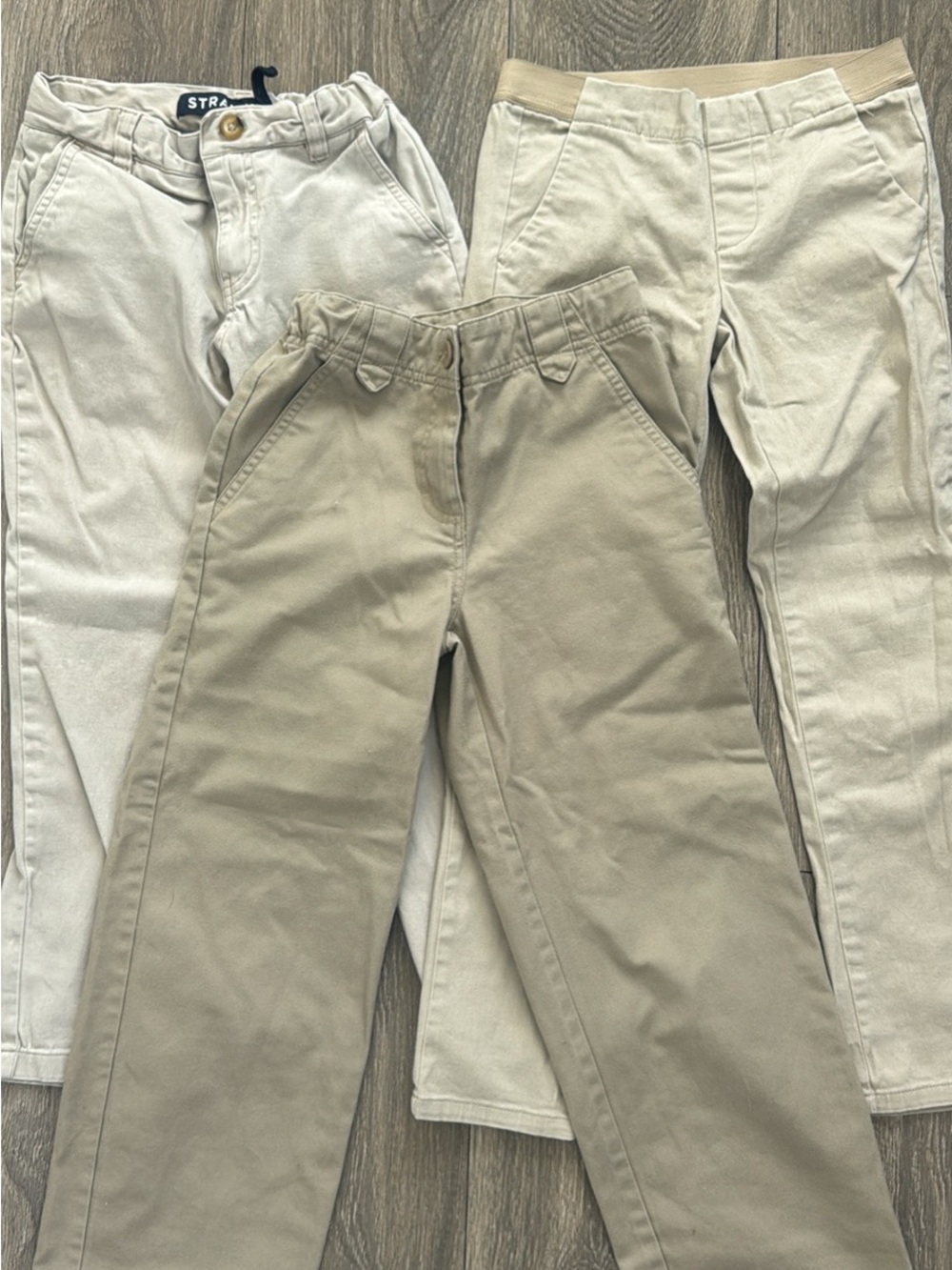Girl’s Uniform Casual Chino Pants - Beige / Light Khaki size 8